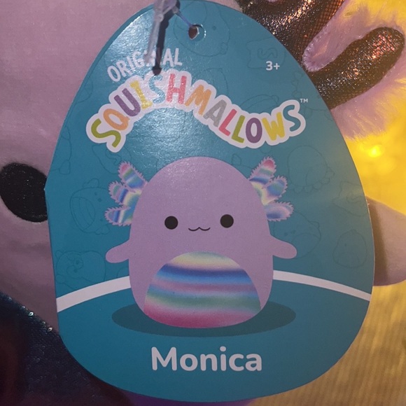 SQUISHMALLOW AXOLOTL MONICA The Purple Plush Toy 7.5” Kellytoys - Picture 5 of 7